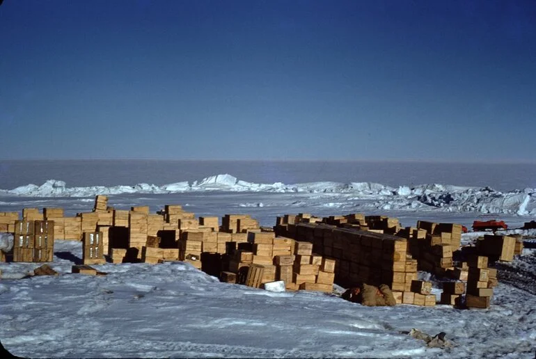 Image: Supplies at Scott Base TAE-IGY era