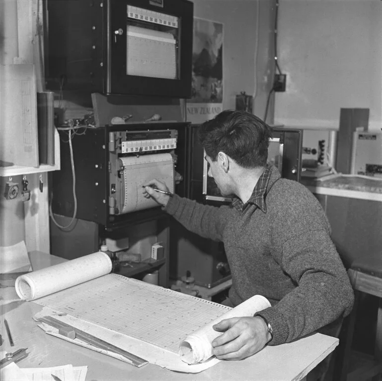 Image: A technician at work in the scientific hut at Scott Base