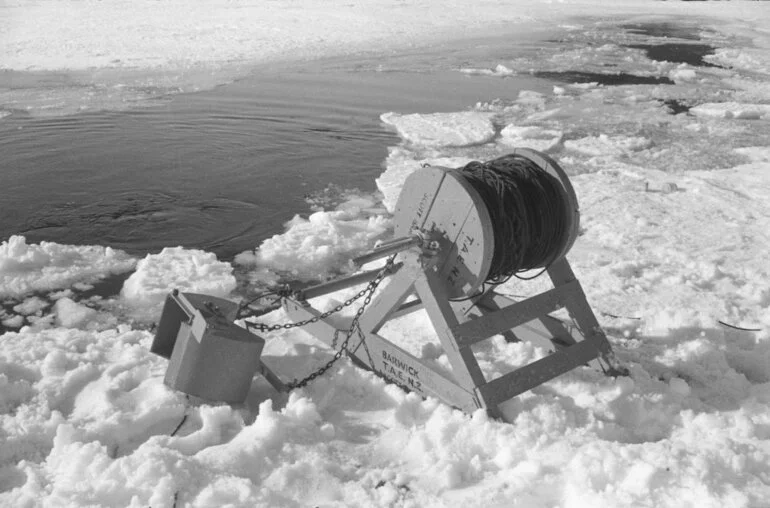 Image: The ice hole fishing winch and Debenham grab