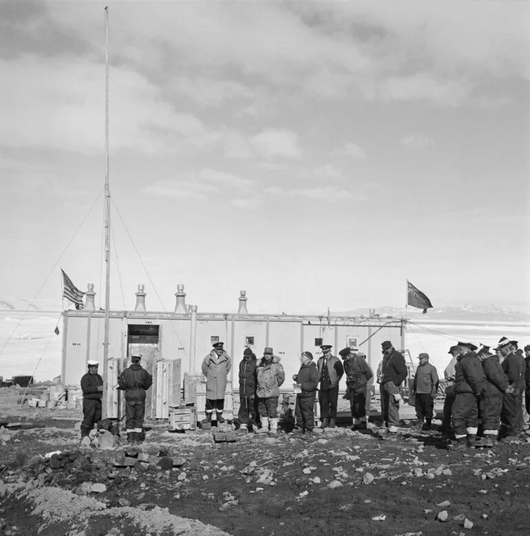 Image: Captain Ruegg at Scott Base Opening Ceremony