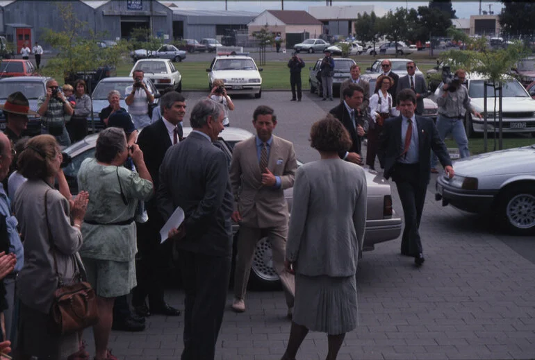 Image: HRH Prince Charles arrives at the International Antarctic Cenre