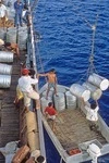 Image: Unloading petrol from Frysna - Tokelau