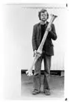 Image: Richard Cassels with moa leg bones, 1977 - 1978.