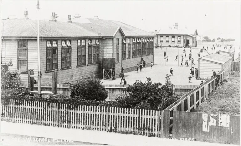 Image: Central School: A,. Wickens postcard