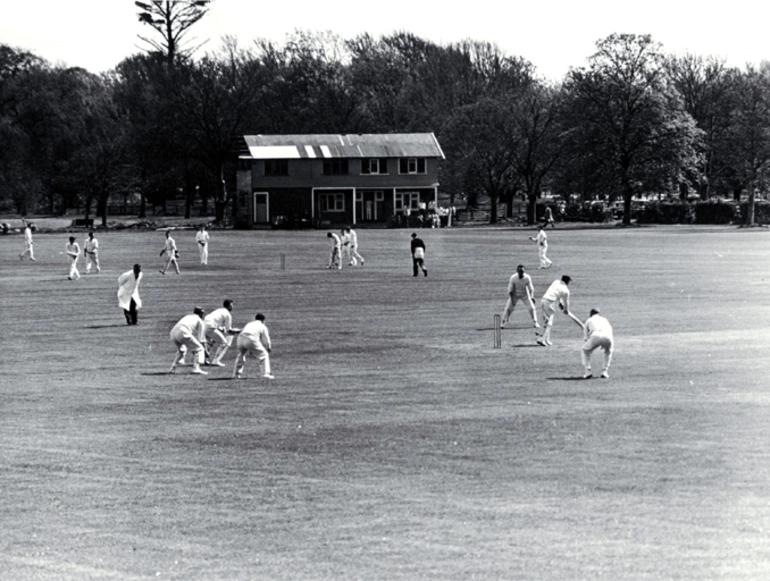 Image: Two cricket matches under way in Hagley Park