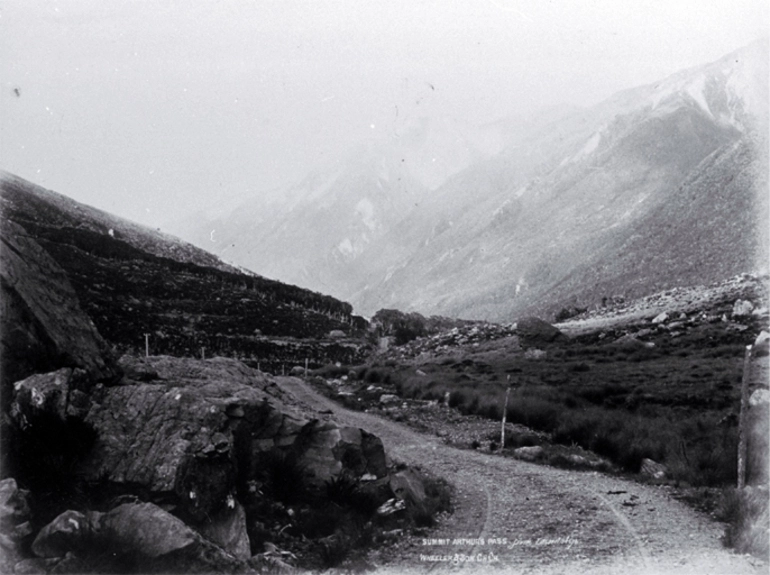 Image: The summit of Arthur's Pass, discovered by Arthur Dudley Dobson (1841-1934) in 1864