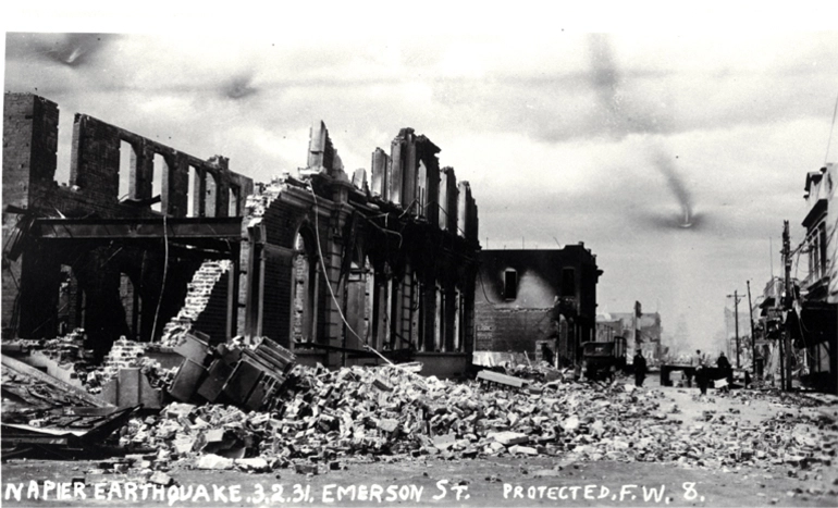 Image: Emerson Street after the Napier earthquake