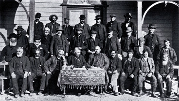 Image: Delegates who attended a representative Maori gathering at Arowhenua Pa, Temuka