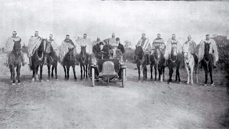 Image: His Excellency the Governor, Lord Plunket (1864-1920) at Tuahiwi Pa, Kaiapoi