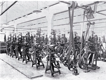 Image: Knitting machines in a factory
