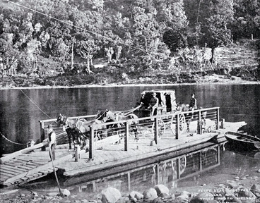 Image: Ferry on the Buller River, near Westport, West Coast