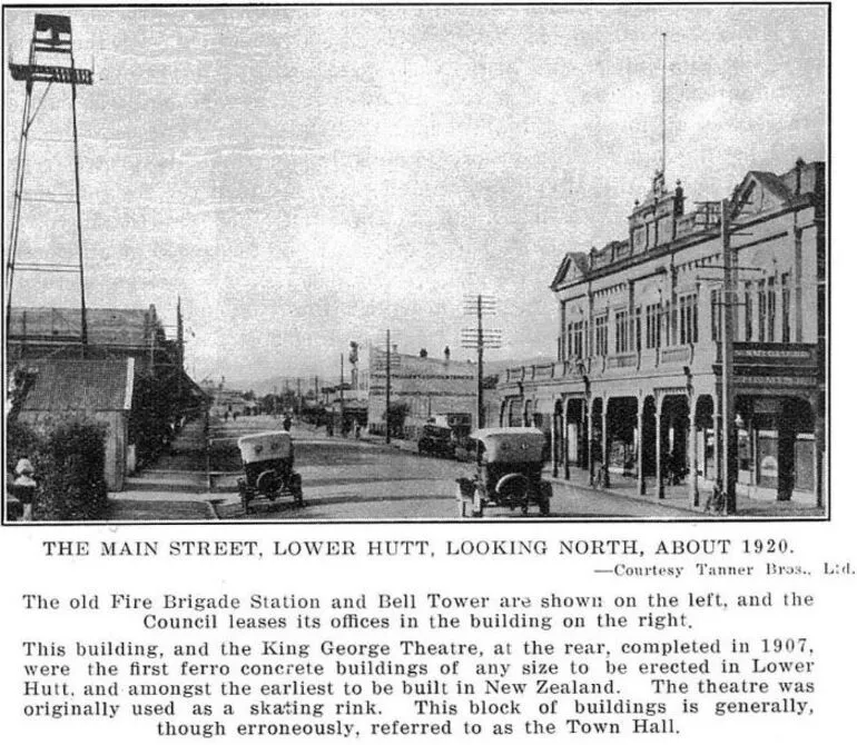 Image: The Main Street, Lower Hutt, Looking North, About 1920.