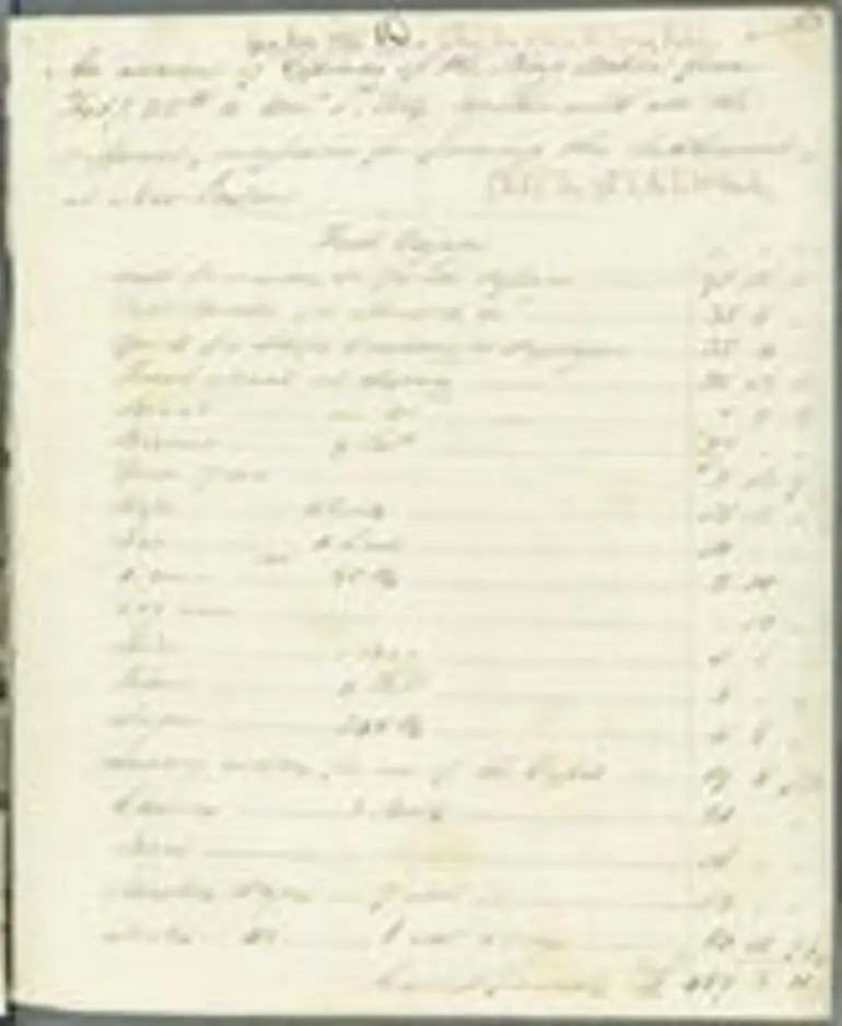 Image: An Account of Expenses of the Active and the Different Necessities for the Settlement of New Zealand, 21 June 1815