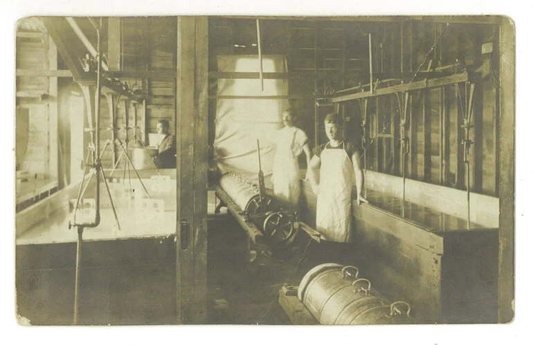 Image: Otaki Dairy Company. Te Horo Branch interior, circa 1916