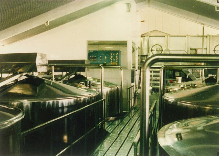 Image: Tui Co-operative Dairy Company, Limited. Cheese Department vats, circa 1983