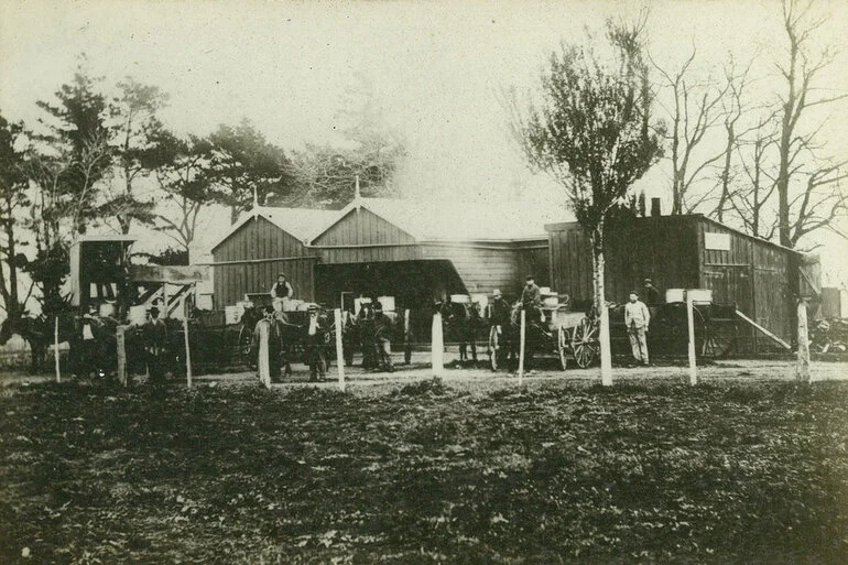 Image: Waitara Taranaki Co-operative Dairy Company, Limited. Factory building, 1884