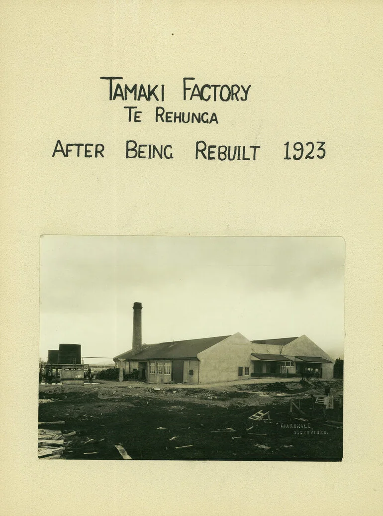 Image: Tamaki Co-operative Dairy Company, Limited. Factory at Te Rehunga after being rebuilt from 1923 to 1924