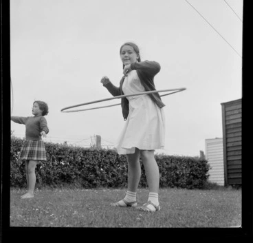 Image: Kaye Tickner with a hula hoop