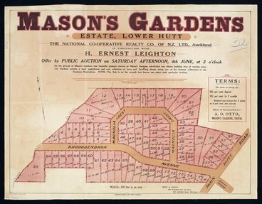 Image: Mason's Gardens estate, Lower Hutt / [surveyed by] Beere & Seddon.