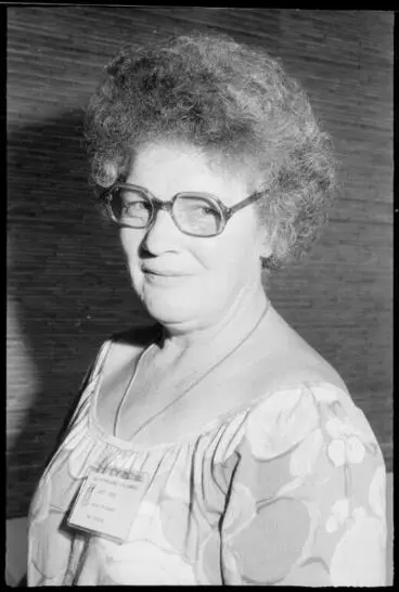 Image: Portrait of Janet Frame taken during an oral history interview at the 42nd International P.E.N. Congress, 14 December 1977 / Hazel de Berg