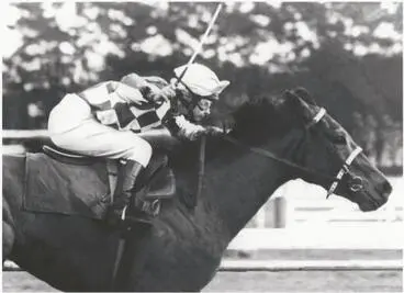 Image: Woman jockey Linda Jones riding Big Bickies, her first winner against the men in the Council Handicap at Te Rapa Racecourse, Hamilton, New Zealand, August 1978 / Bruce Postle