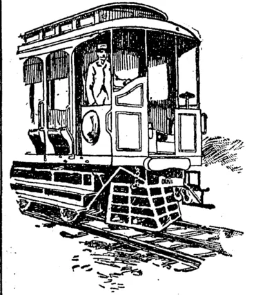 Image: I " THIRD RAIL ELECTRIC MOTOR CAR. (Marlborough Express, 01 September 1900)