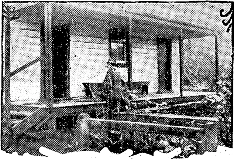 Image: Where Whangarei's destitute pensioners have spent two 1 winters. The annexe At Kamp. Springs, '". (NZ Truth, 11 July 1929)