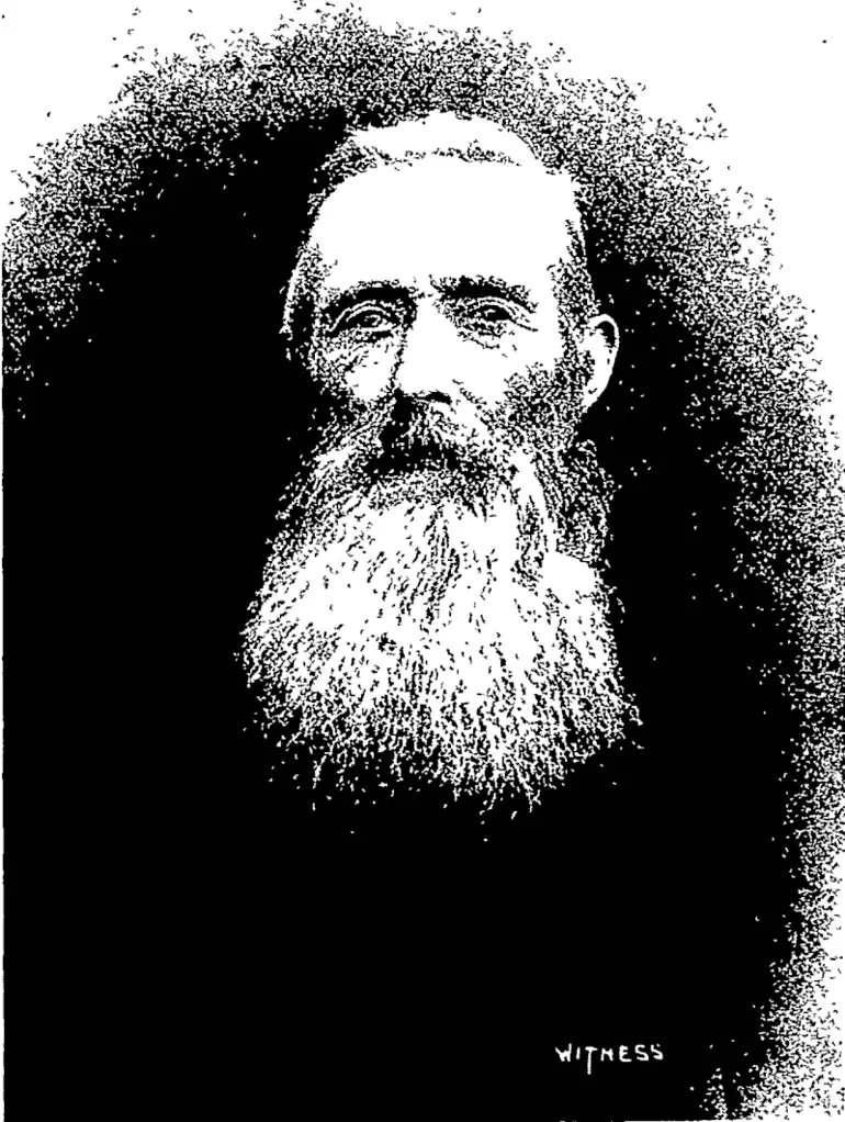 Image: MR THOMAS FLAVIN, Corporal, 57th Regiment.  Corporal Flavin served in ihe Indian Mutiny, and fought  through the Maori War, afterwards settling in Merton, where he now receives his Imperial pension. (Otago Witness, 27 November 1901)