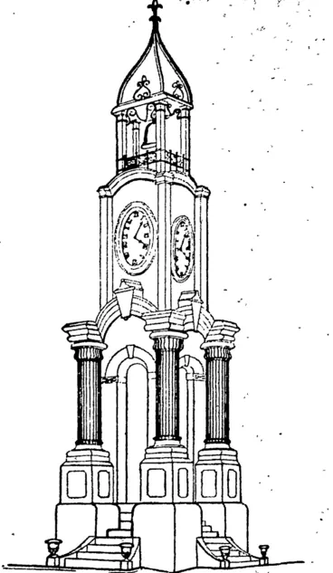 Image: MEMORIAL CLOCK TOWER FOR HOKITIKA, WEST COAST, N.Z. This clock tower, which wil] cost £1000, is to be erected at the intersection of Sewell and Weld streets, Hokitika, in memory of Westland troopers who fell in the South African war, and also to commemorate the Coronation of his Majesty, King Edward VII (Otago Witness, 08 October 1902)