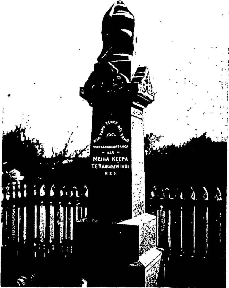 Image: MAJOR KEMP'S GRAVE, PUTIKI PAH, WANGANUI. (Otago Witness, 24 December 1902)