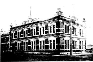 Image: NATIONAL, MORTGAGE AND AGENCY COMPANY'S NEW BUILDING, CORNER OF VOGEL AND WATER STREETS, DUNEDIN (Otago Witness, 10 August 1904)
