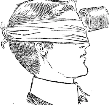 Image: MAKING A BLINDFOLDED PERSON SEE BY MEANS OF RADIUM. (Auckland Star, 28 November 1903)