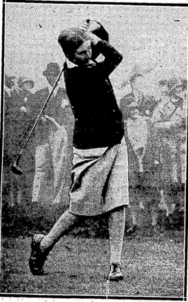Image: MISS ENID WILSON, who won the final of the British ladies' golf championship, defeating Miss ', Montgomery 7 endl 6. (Evening Post, 04 June 1932)