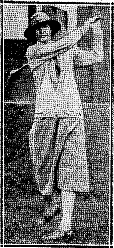 Image: MISS MONA MACLEOD, . who defeated the holder of the, title, Miss Susie Tolhu'rst, in the quarterfinals of the. Australian women's golf championship. (Evening Post, 31 August 1932)