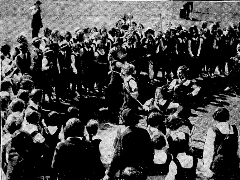 Image: Evening Post" Photo. MR. GEORGE BERNARD SHAW, the famous author, photographed yesterday on his arrival at Auckland. "Evening Post" Tlioto. SIR HUBERT WILKINS, Arctic explorer, who is at present on a visit to Wellington. UNNAMED GLACIER FOUND.—During a recent trip in a mountain district in the South Island, three young Christchurch mountaineers discovered a' large and apparently unmapped glacier near the head of theMathiasßiver,a tributary of- the Rakaia River, Canterbury. The top photograph gives'a general view of the glacier, and the lower one^ shows a large crevasse which members of the party came across. An article dealing with the trip appears on this page. MV. /I \l \M) (iilWi.l __ Shilling {at top) and threepenny pieces,.which will be in circulation shortly. ' ' ■"■''■ HANDED OVER TO THE SHIP-BREAKERS.—The little steamer Wairoa, which for forty years maintained a service between Tasman Bay ports. -She was withdrawn from service in 1927 and is now being '..'.:■' scrapped on the foreshore at Nelson, , "Siioit ,md General" Photo, REVELRY IN SOUTHERN FRANCE.—One of the big tableaux in a processiowat Nice, a feature of the annual carnival. ; "Evening Post"- Photo. ARRIVAL OF GOVERNOR OF RESERVE BANK.—Mr. Leslie Lefeaux (left), the first Governor oj the New Zealand Reserve Bank, photographed aboard the Rangitane on arrival at Auckland yesterday. He was met by Mr. A. D. Park fright), Secretary to the •'•"'■ Treasury. – 1 "Evening Post" Photo, GIRLS' SPORTS AT KELBURN PARK-iT^ of-one of the events toiay-at the Wellington Girls> College sports on Kelburn Park. "Evening Post" Photo, HIGH-JUMPING-AT COLLEGE SPORTS—Io*, attending St. Patrick's College, Wellington,, jumping atthe Basin Reserve-this morning. This event is one of the most popular at the annual sports: \'~ "Sport and.General" Photo. Wllll -1111- M.l .1. Uillli^m^A^N^ives guarding the pitch at Calcutta before the 'commencementofplaX in the Test match. (Evening Post, 16 March 1934)