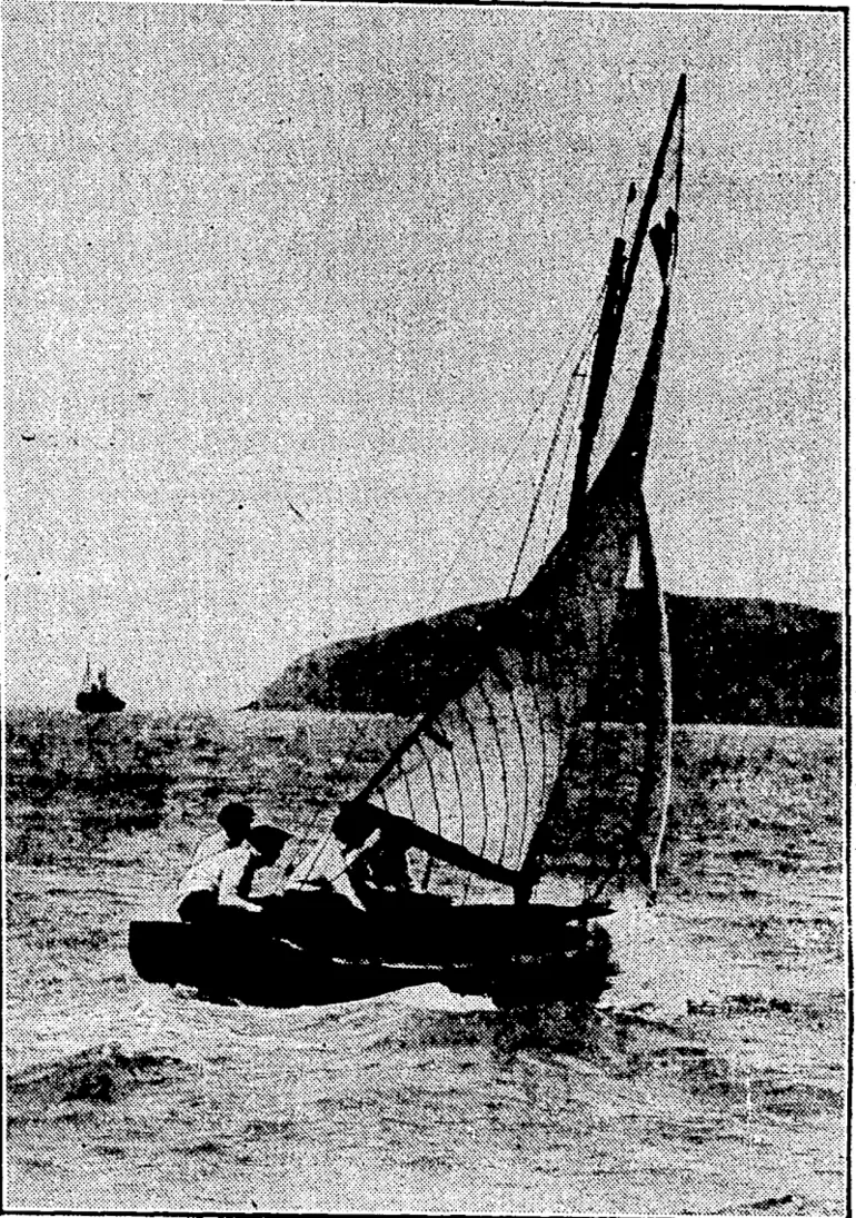 Image: Green and Halin Photo. WELLINGTON'S HOPE.Â—The Royal Port Nicholson Yacht Club's 14ft X-class yacht Lavina, which is to represent the province in the Sanders Cup contest at Auckland next month. Sailed by Arthur Johnston, J. Nolan, W. Corrin, and L. Robertson, siteconclusively proved her superiority, in Port Nicholson by winning all five of the local trials, thereby taking the Campbell Cup for the provincial Xclass championship. (Evening Post, 14 December 1935)