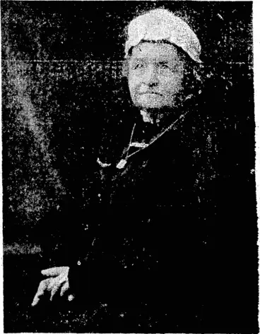 Image: 101 YEARS OLD.—Mm. M. A. Hills, of Onehunga, Auckland, who celebrated her 101 st birthday on Monday. She received many telegraphed messages of congratulation, including one from- King Edward VIII, and also from the Governor-General and the Prime Minister. ' l (Evening Post, 14 May 1936)