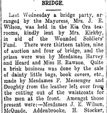 Image: BRIDGE. (Taranaki Daily News 2-10-1915)