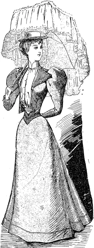 Image: A TASTEFUL OUTDOOR COSTUME (Observer, 09 December 1893)