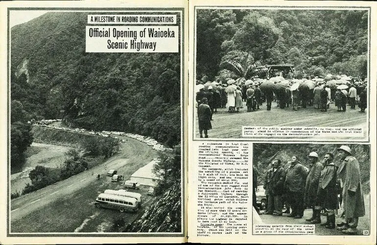 Image: A Milestone In Roading Communications Official Opening of Waioeka Scenic Highway