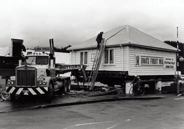 Image: House relocation; the historic Jina's Fruit Mart building moving to Silverstream.