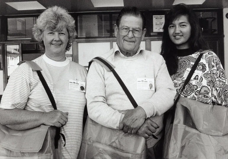 Image: Census enumerators Tricia Lapham, Derek Erskine and Pura Flutey.