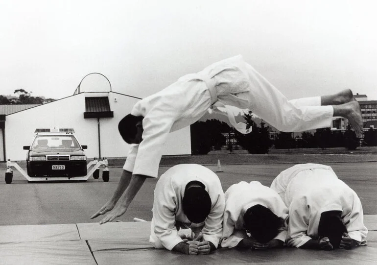 Image: Royal New Zealand Traffic College graduation ceremony display.