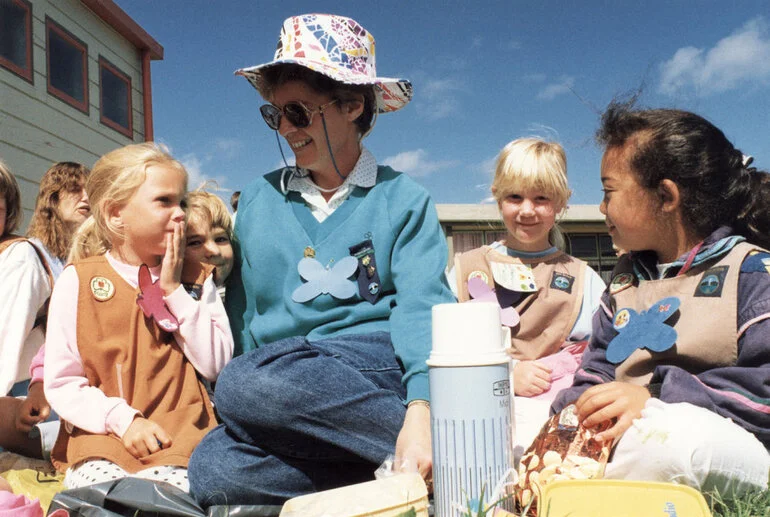 Image: Pippins having a break for lunch from the day's fun and activities.