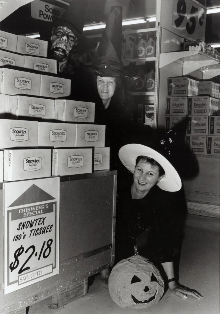Image: Woolworths staff in Halloween costume.