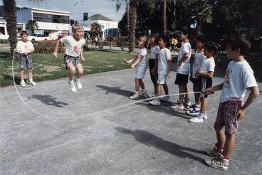 Image: Skipping display, national Jump Rope for Heart extravaganza to celebrate World Health Day.