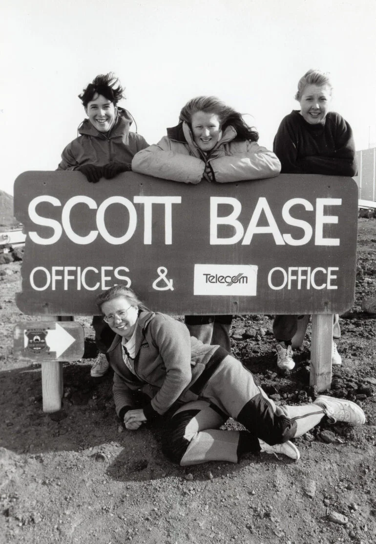 Image: Girl Guides and Girls' Brigade members at Scott Base, Antarctica.