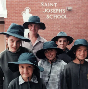 Image: St Joseph's School; sun hats added to school uniform.