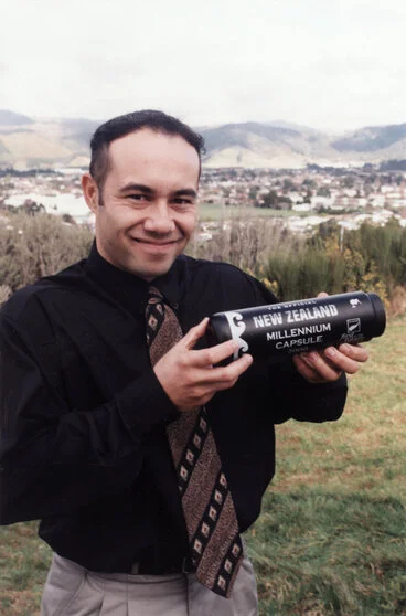 Image: Ben Kingi given official Millennium Office backing for his Year 2000 time capsules.