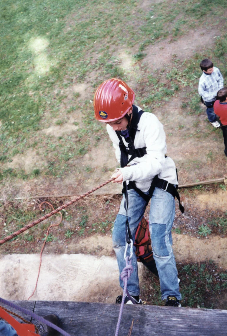 Image: Scouts; Silverpine Group (merged Silverstream and Pinehaven groups); Daniel Curry abseiling.